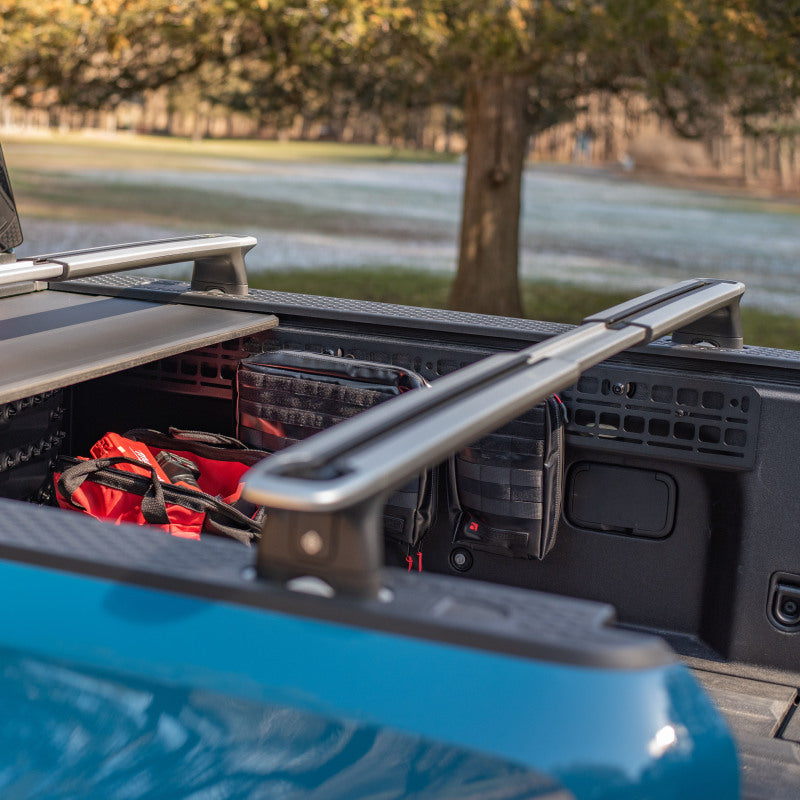 BuiltRight Industries 2022+ Rivian R1T Bedside Rack System - Bedside Molle 1 Panel 102712 102712 Photo - lifestyle view