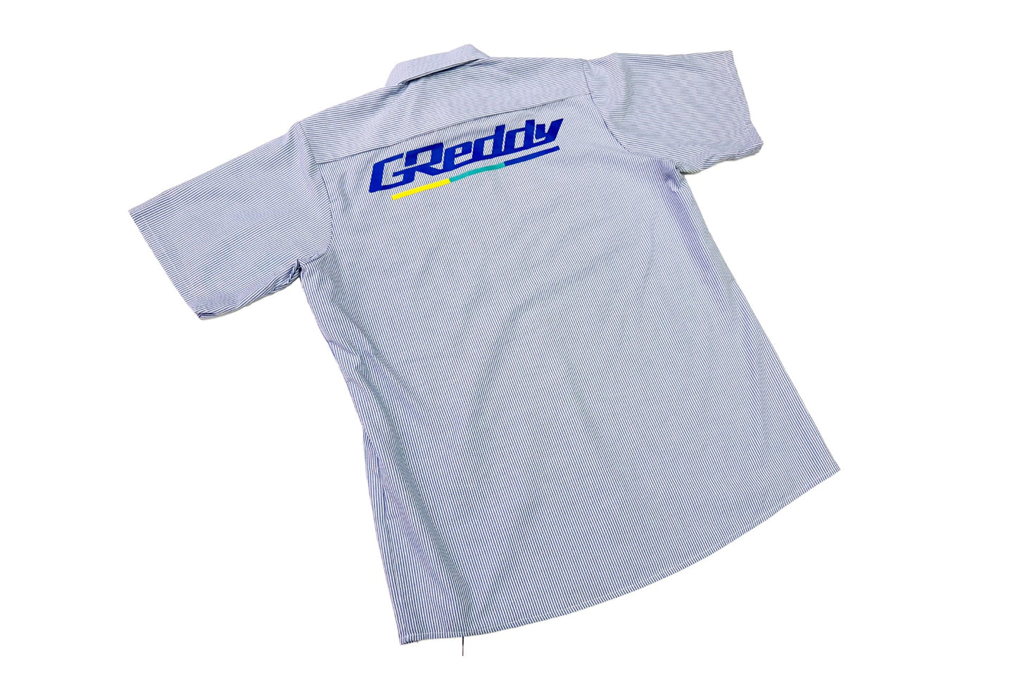 GReddy Mechanic's Button-up Work Shirt(s) V3 - Blue/White Stripe