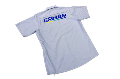 GReddy Mechanic's Button-up Work Shirt(s) V3 - Blue/White Stripe