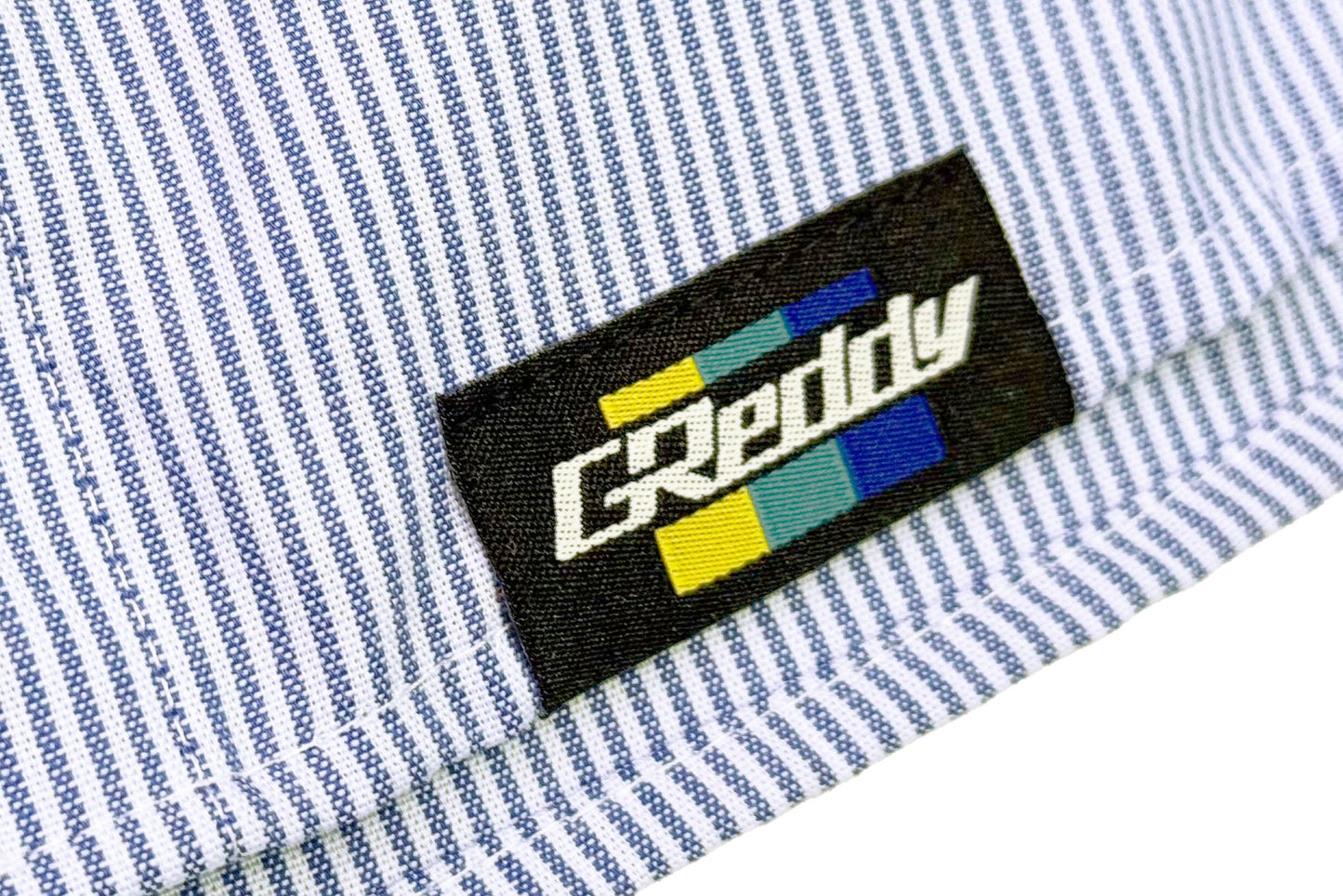 GReddy Mechanic's Button-up Work Shirt(s) V3 - Blue/White Stripe