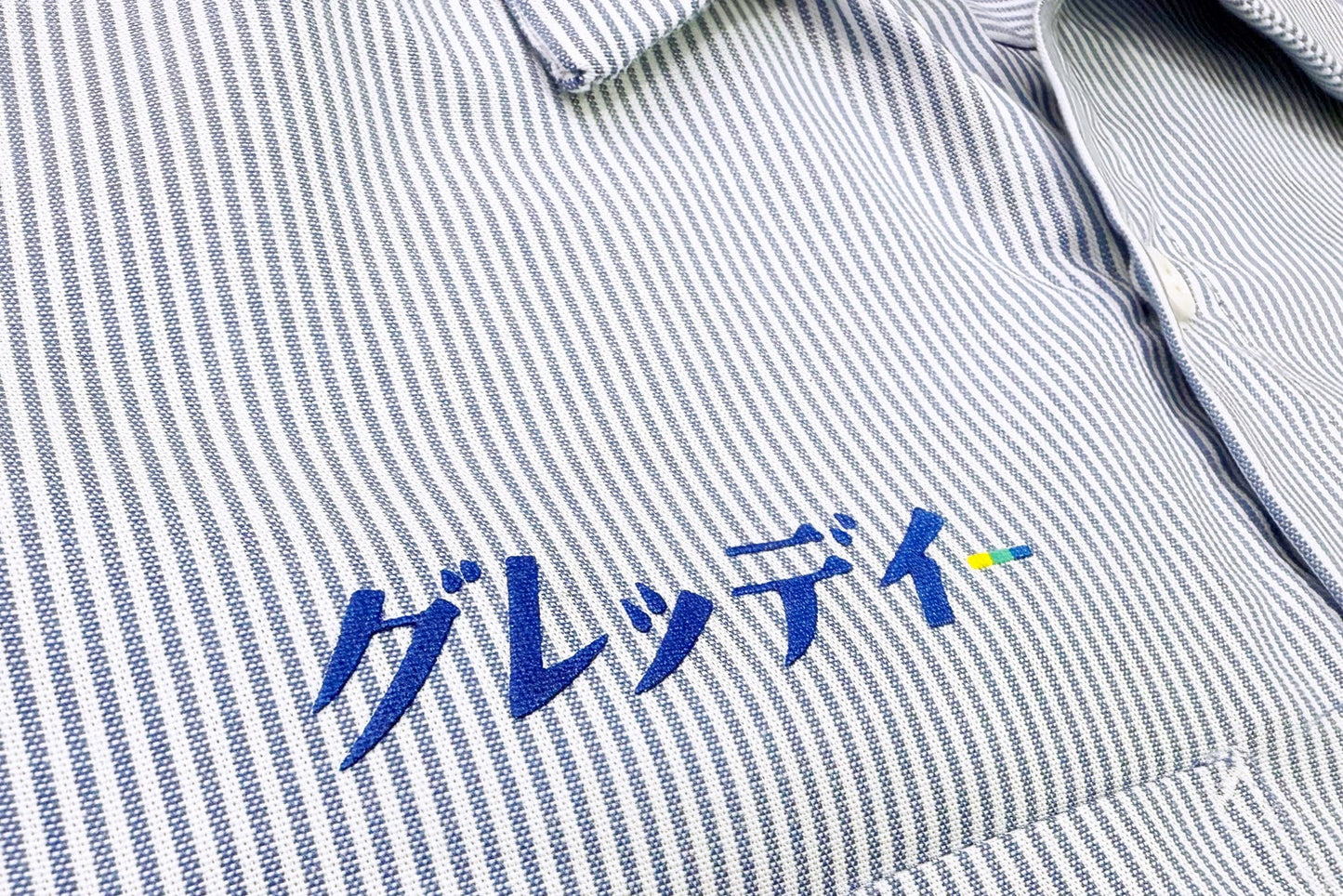 GReddy Mechanic's Button-up Work Shirt(s) V3 - Blue/White Stripe