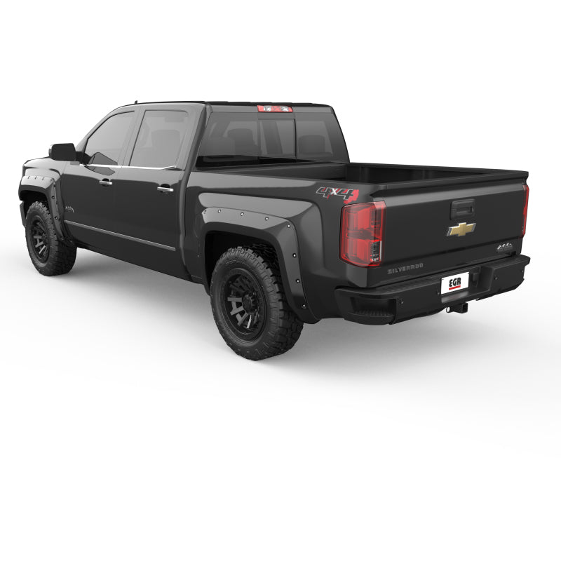 EGR 14+ Chev Silverado 5ft Bed Bolt-On Look Color Match Fender Flares - Set - Black 791674-GBA 791674-GBA Photo - Mounted