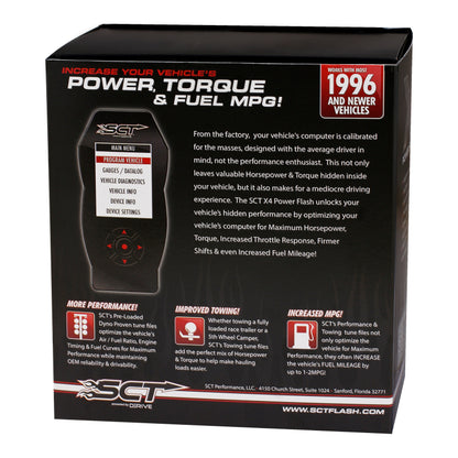 SCT Performance SCT Ford Cars & Trucks (Gas & Diesel) X4 Power Flash Programmer EO Certified 7015PEO 7015PEO User 5