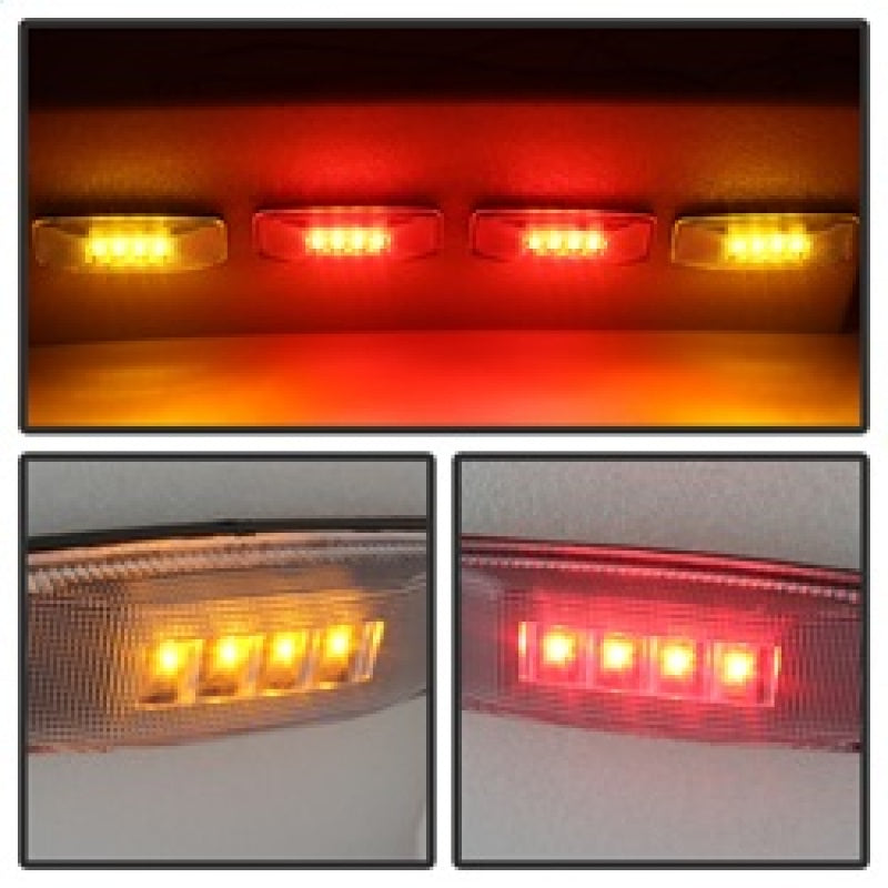 SPYDER Xtune Dodge Ram 94-02 Dually 2 Red LED+2 Amber LED Fender Lights 4pcs Clear ACC-LED-DR94-FE-C 9924699 9924699 Photo - Unmounted