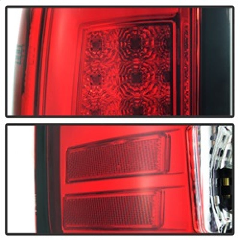 Spyder 07-13 GMC Sierra 1500 V2 Light Bar LED Tail Lights - Red Clear (ALT-YD-GS07V2-LBLED-RC) 5084767 5084767 Photo - Unmounted