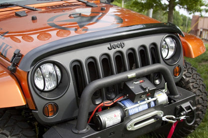 Rugged Ridge Hood Bug Deflector,Wraparound, Smoke;07-18 Jeep Wrangler JK 11350.02 Photo - Primary