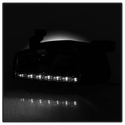 SPYDER Xtune Dodge Charger 06-10 1Pc LED Crystal Headlights Smoke HD-ON-DCH05-1PC-LED-SM 5017642 5017642 Photo - Unmounted