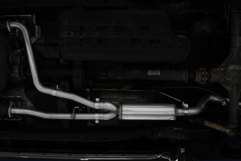 MBRP 22-23 Nissan Frontier 3.8L 3in Tip 3in Cat Back Turndown Exit Street Profile - T304 S5409304 S5409304 Photo - Mounted