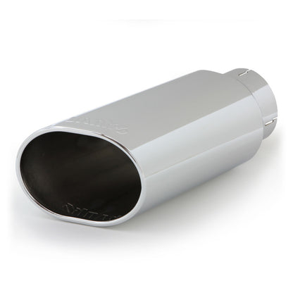 Banks Power Tailpipe Tip Kit - Ss Obround Slash Cut - Chrome - 4in Tube 52926 Photo - Primary