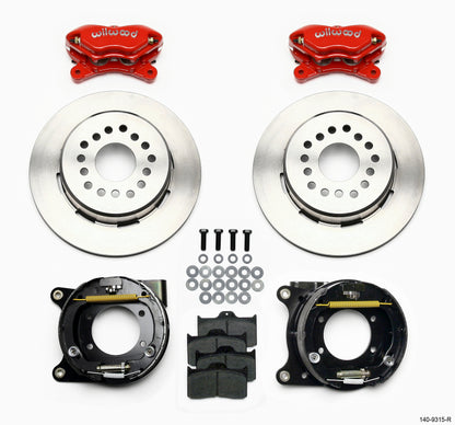 Wilwood Forged Dynalite P/S Park Brake Kit Red 12 Bolt 2.75in offset Staggered Shock 140-9315-R 140-9315-R Photo - Primary