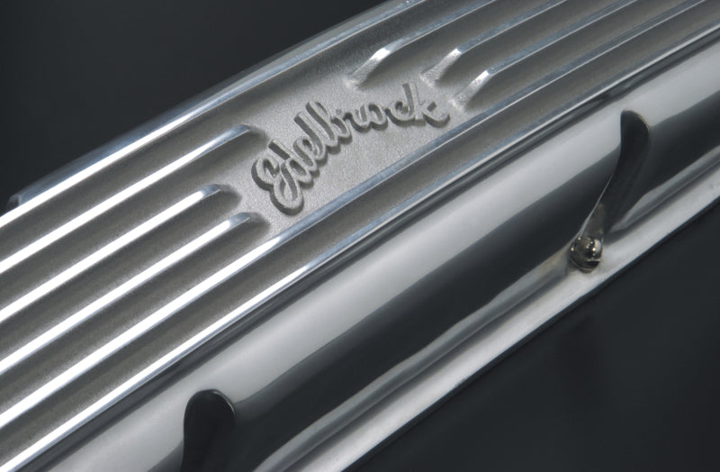 Edelbrock Valve Cover Classic Series Chevrolet 1959-1986 262-400 CI V8 Polshed 4145 4145 Photo - Unmounted