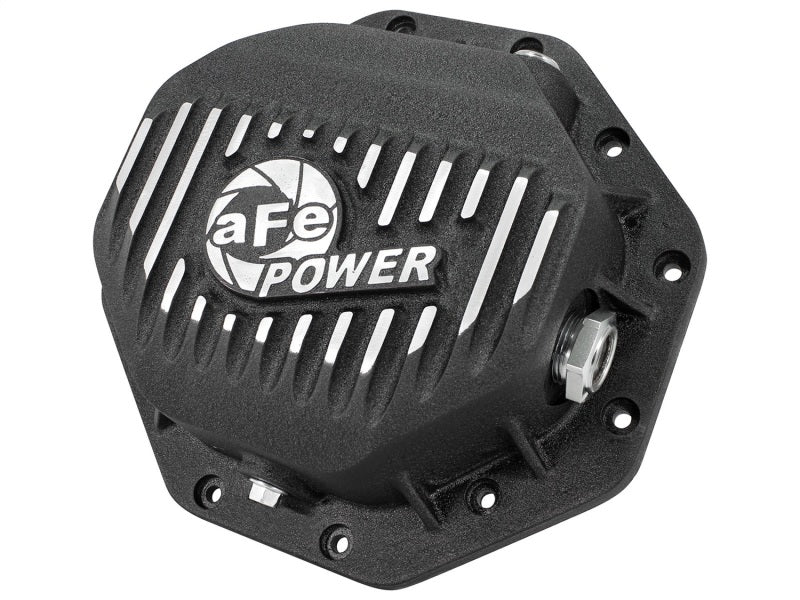 aFe Pro Series Rear Differential Cover Black w/ Machined Fins : Dodge/RAM 46-70272 Photo - Primary