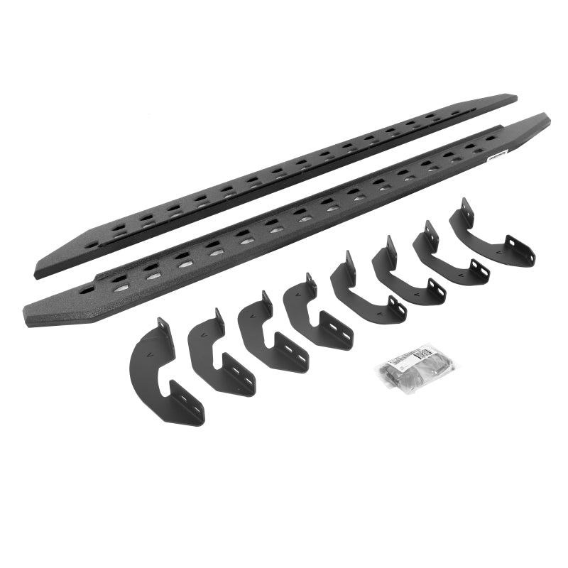 Go Rhino 2022 Toyota Tundra Crew Max RB20 Slim Running Board + Brackets - Bedliner Coating 69443687ST