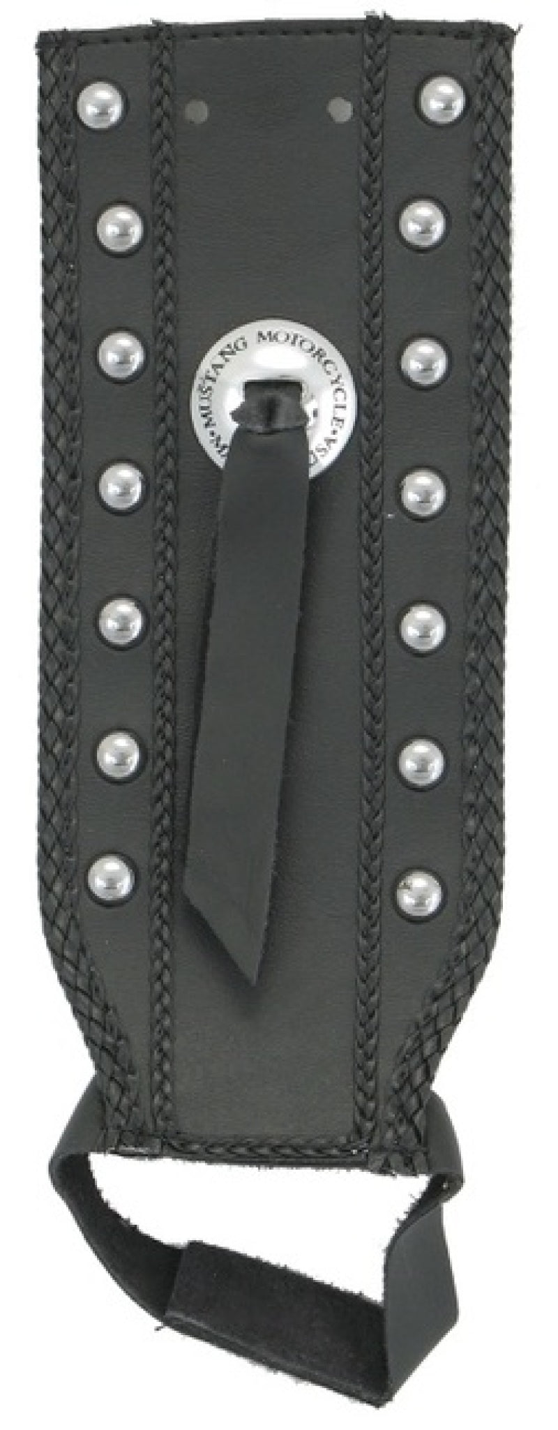 Mustang Motorcycle Mustang 93-03 Harley Dyna Wide Glide Tank Bib w/Studs - Black 93124 93124 Photo - Primary