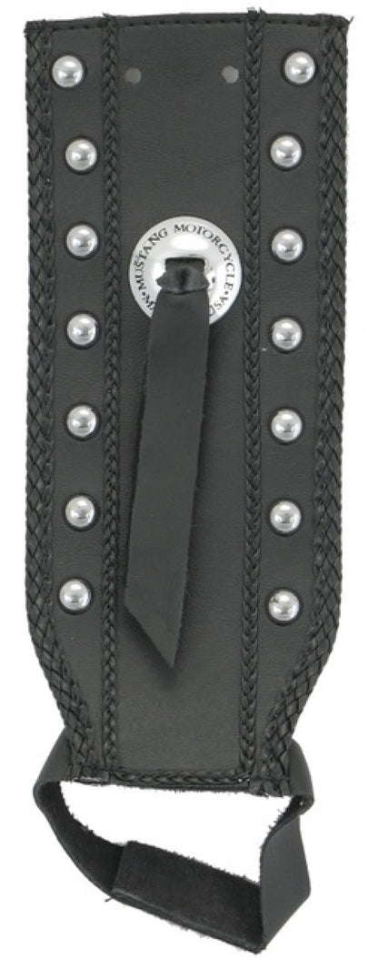 Mustang Motorcycle Mustang 93-03 Harley Dyna Wide Glide Tank Bib w/Studs - Black 93124 93124 Photo - Primary
