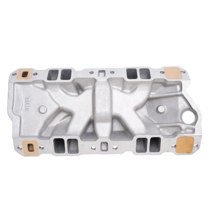 Edelbrock Manifold, Sbc 23-degree, Marine Rpm,  1987-1995, With Brass 2506 Photo - out of package