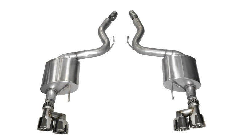 Corsa Performance 15-16 Ford Mustang GT 5.0 3in Axle Back Exhaust Polish Quad Tips 14334 Photo - Primary