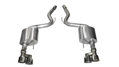 Corsa Performance 15-16 Ford Mustang GT 5.0 3in Axle Back Exhaust Polish Quad Tips 14334 Photo - Primary