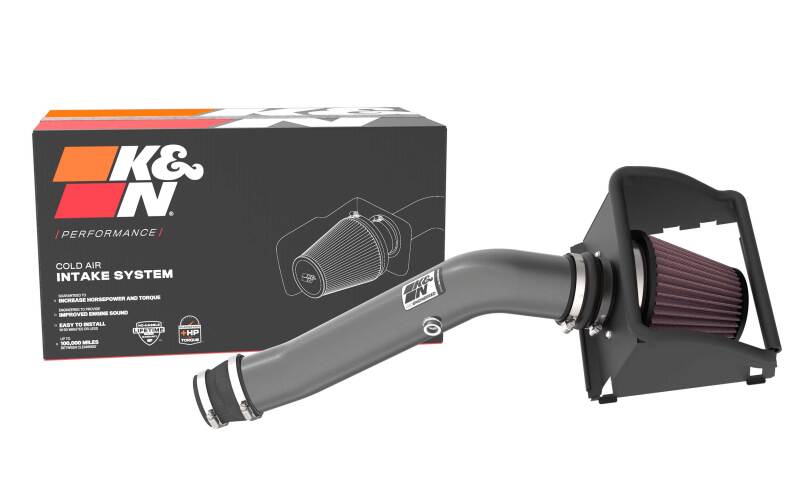 K&N Engineering K&N 18-24 Ford F150 3.3L V6 Performance Air Intake System w/ Red Air Filter 77-2619KC 77-2619KC Photo - out of package