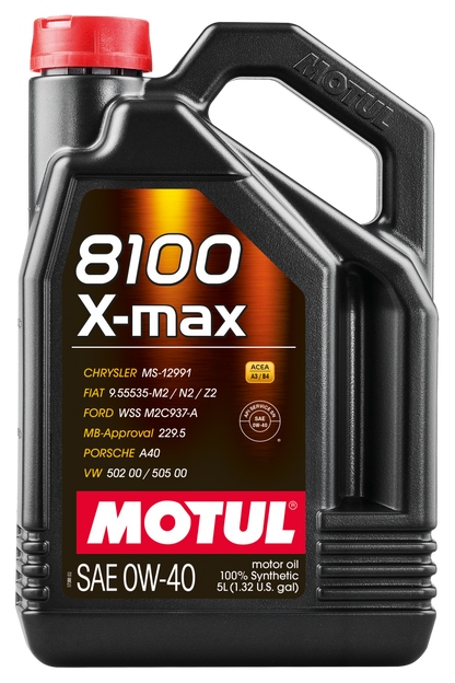 Motul Factory Approved 100% Synthetic Engine Oils, 8100 X-max 104533 User 1
