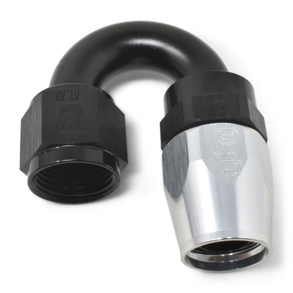 Russell #12 Full Flow Swivel 180° Tight Radius Hose Ends - Black / Silver 613533 Photo - out of package