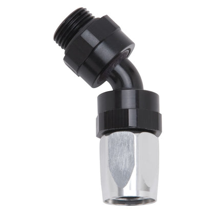 Russell Hose End #8 To #8 Radius Inlet Port 45 Deg Blk/Clr 612453 Photo - Primary