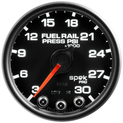 Autometer Spek-Pro Gauge Rail Press 2 1/16in 30Kpsi Stepper Motor W/Peak & Warn Blk/Blk P32132 P32132 User 1