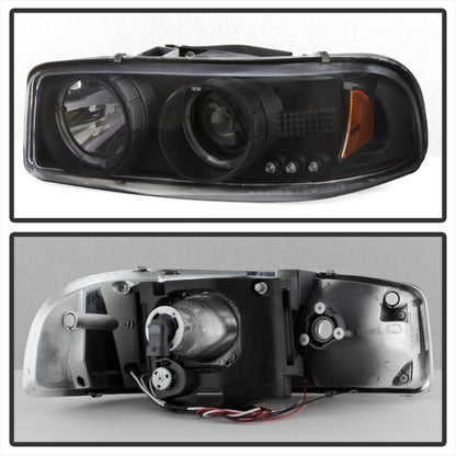 Spyder GMC Sierra 1500/2500/3500 99-06 Projector Headlights LED Halo LED Black PRO-YD-CDE00-HL-BK 5009357 5009357 Photo - Unmounted