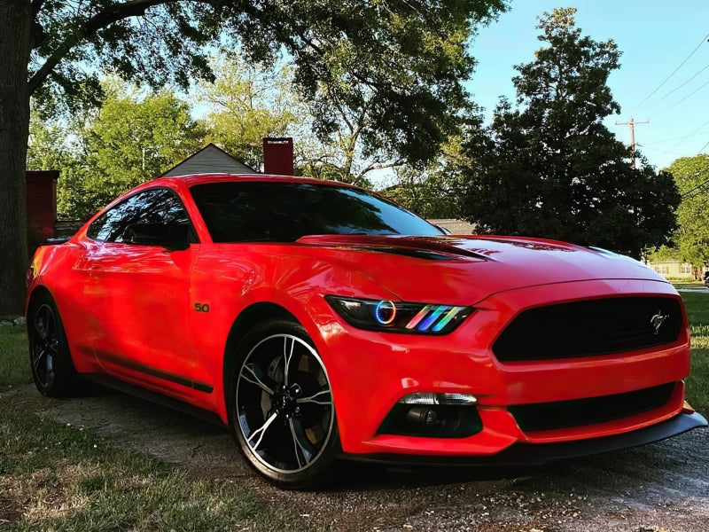 ORACLE Lighting Oracle 15-17 Ford Mustang Dynamic RGB+A Pre-Assembled Headlights - Black Edition - ColorSHIFT 8199-332 8199-332 Photo - lifestyle view