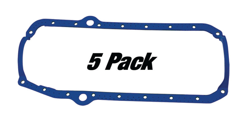 Moroso Pre-1985 Small Block Chevrolet Oil Pan Gasket - One Piece - Reinforced Steel (5 Pack) 93184