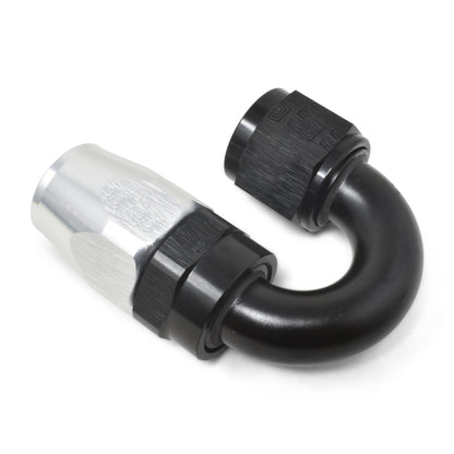 Russell #12 Full Flow Swivel 180° Tight Radius Hose Ends - Black / Silver 613533 Photo - out of package