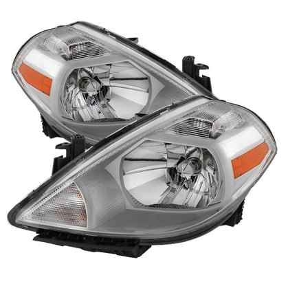 SPYDER Xtune Nissan Versa 07-12 Crystal Headlights Chrome HD-JH-NV07-AM-C 9023620 9023620 Photo - Primary
