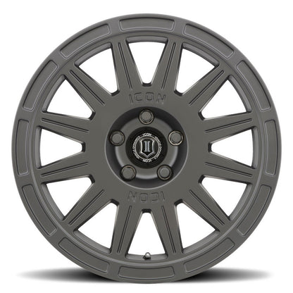 ICON Ricochet 17x8 5x100 38mm Offset 6in BS Satin Black Wheel 7017805060SB 7017805060SB Photo - Close Up