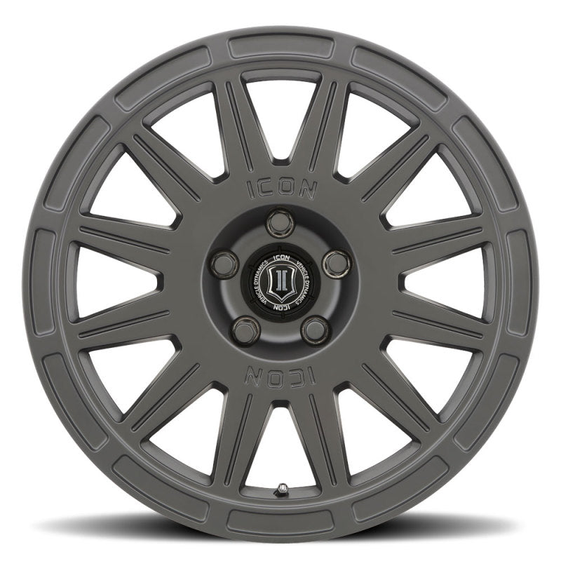 ICON Ricochet 17x8 5x100 38mm Offset 6in BS Satin Black Wheel 7017805060SB 7017805060SB Photo - Close Up
