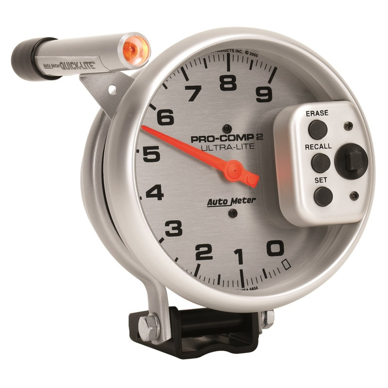 Autometer Gauge, Tach, 5",9k Rpm,Pedestal w/Quick Lite, w/Peak Memory,Ultra-Lite 6856 User 3