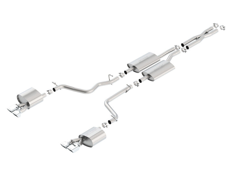 Borla 11-14 Dodge Challenger 3.6L AT/MT RWD 2Dr Single Split Rear Exit Rectangle Tip Catback Exhaust 140482 140482 Photo - Primary