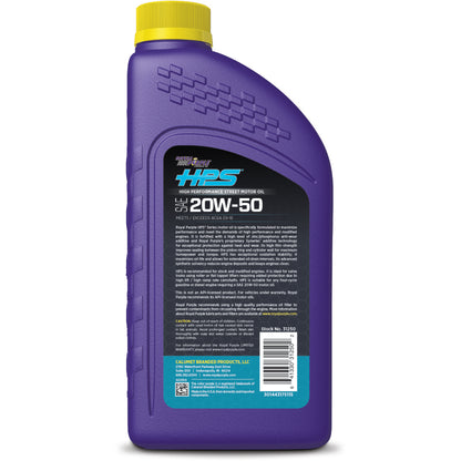 Royal Purple HPS Multi-Grade Motor Oil; 20W50 Case (6, 1qt Bottles) 36250 User 1