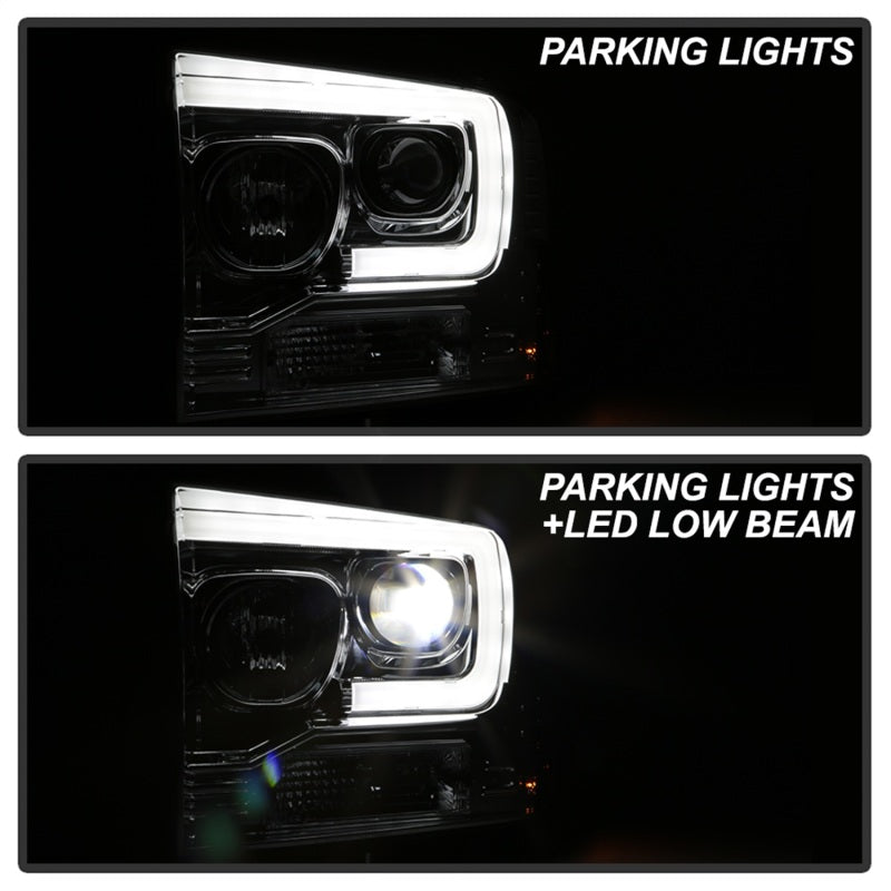 Spyder Platinum Ford F250/350/450 05-07 High-Power LED Module Proj. Headlights-Chrome (PRO-YD-FS05V2 5087904 5087904 Photo - Unmounted