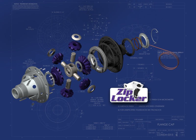 Yukon Gear & Axle Yukon Gear Zip Locker For Model 35 w/ 30 Spline Axles / 3.54+ YZLM35-4-30 YZLM35-4-30 Technical Drawing