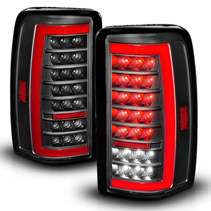 ANZO 00-06 Chevrolet Tahoe / GMC Yukon Full LED Taillights w/ Lightbar Black Housing/Clear Lens 311448 311448 Photo - Unmounted