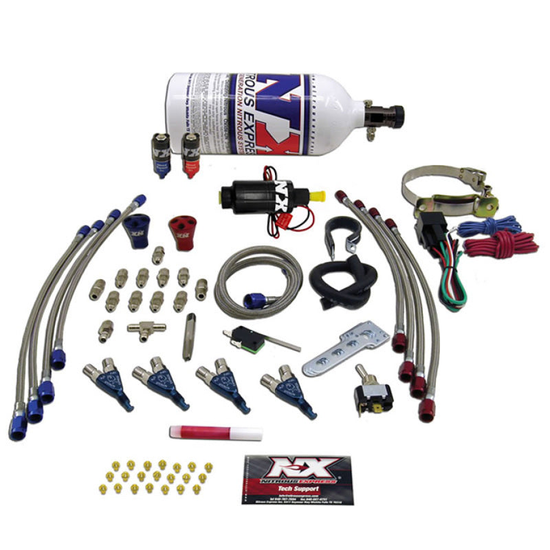 Nitrous Express 4 Cyl Piranha Nitrous Kit (For EFI Applications) w/2lb Bottle 60007P 60007P Photo - Primary