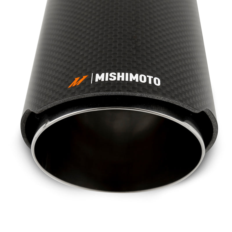 Mishimoto Carbon Fiber Muffler Tip 3in Inlet 4in Outlet Polished MMEXH-TIP-CF3P