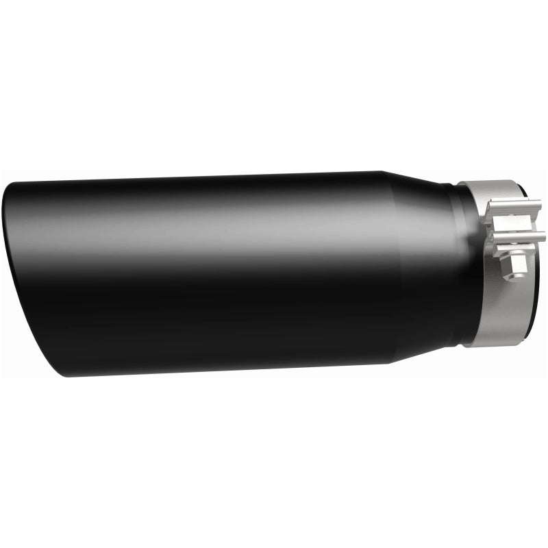 Magnaflow Tip Stainless Black Coated Single Double Round Single Outlet 5in Dia 4in Inlet 13in L 35240 35240 Photo - out of package