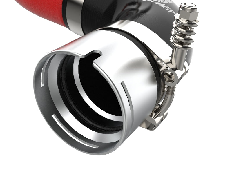 aFe 2018-2020 Kia Stinger 19-22 G70 BladeRunner 3in Aluminum Hot Charge Pipe Red 46-20508-R 46-20508-R Photo - Close Up