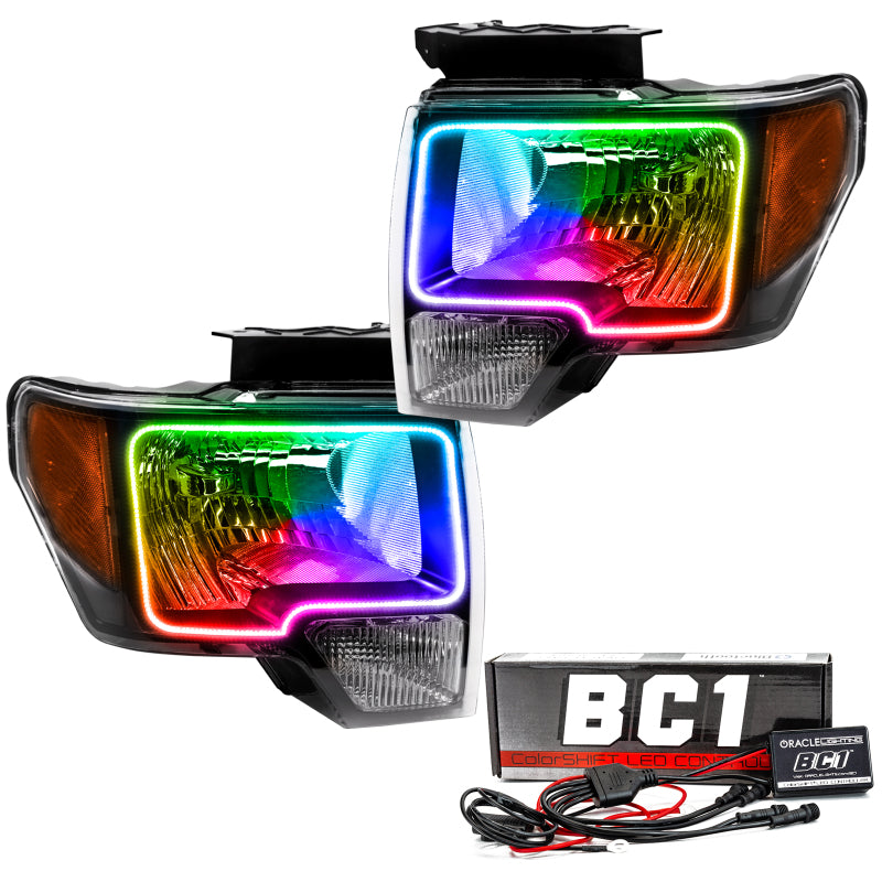 ORACLE Lighting Oracle 09-14 Ford F-150 LED HL - Black - ColorSHIFT w/ BC1 Controller 7188-335 7188-335 Photo - Primary