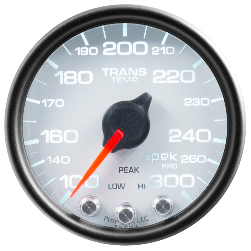Autometer Spek-Pro Gauge Trans Temp 2 1/16in 300f Stepper Motor W/Peak & Warn Wht/Blk P34212 P34212 User 1