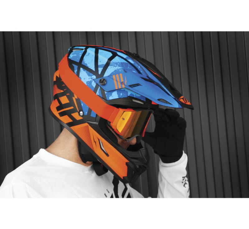 THH Helmets T710X Battle Blu/Org Xs 646376 646376 Photo - Primary