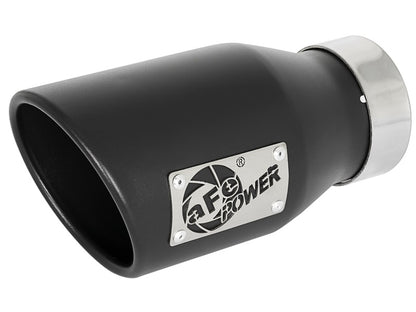 aFe MACH Force-Xp 3 in 409 Stainless Steel Exhaust Tip Black (Left Side) 3 49T30452-B09 Photo - Primary