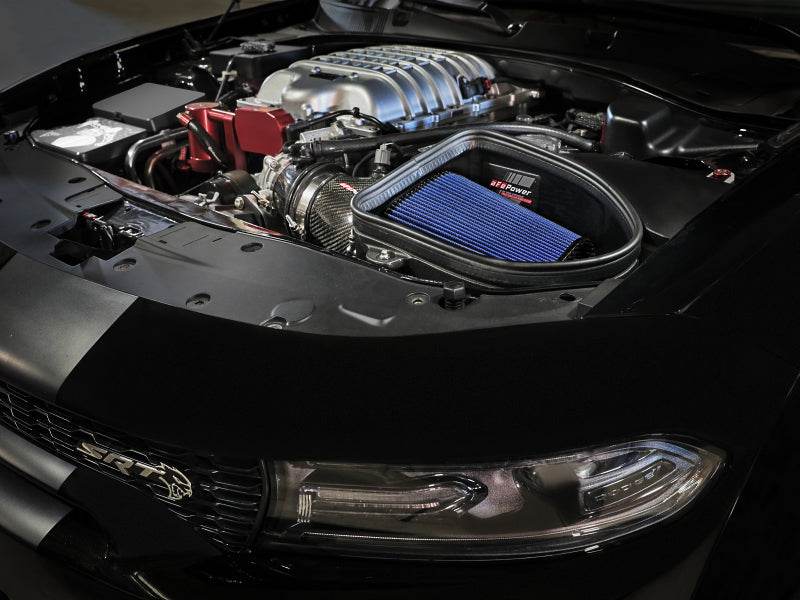 aFe Dodge Charger SRT Hellcat Redeye 21-23 V8-6.2L Track Series Stage-2 Carbon Fiber Intake Pro 5R 57-10027R 57-10027R Photo - Mounted