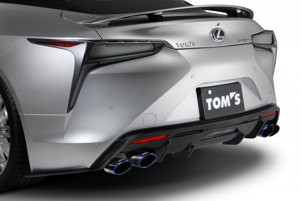 TOM'S Racing Carbon Rear Bumper Diffuser + Rear-Side Fin Kit for 2018+ Lexus LC500, 2021+ LC500 Convertible